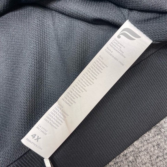 Fabletics Mens Jacket Size 4XL Black Full Zip - Picture 4 of 9